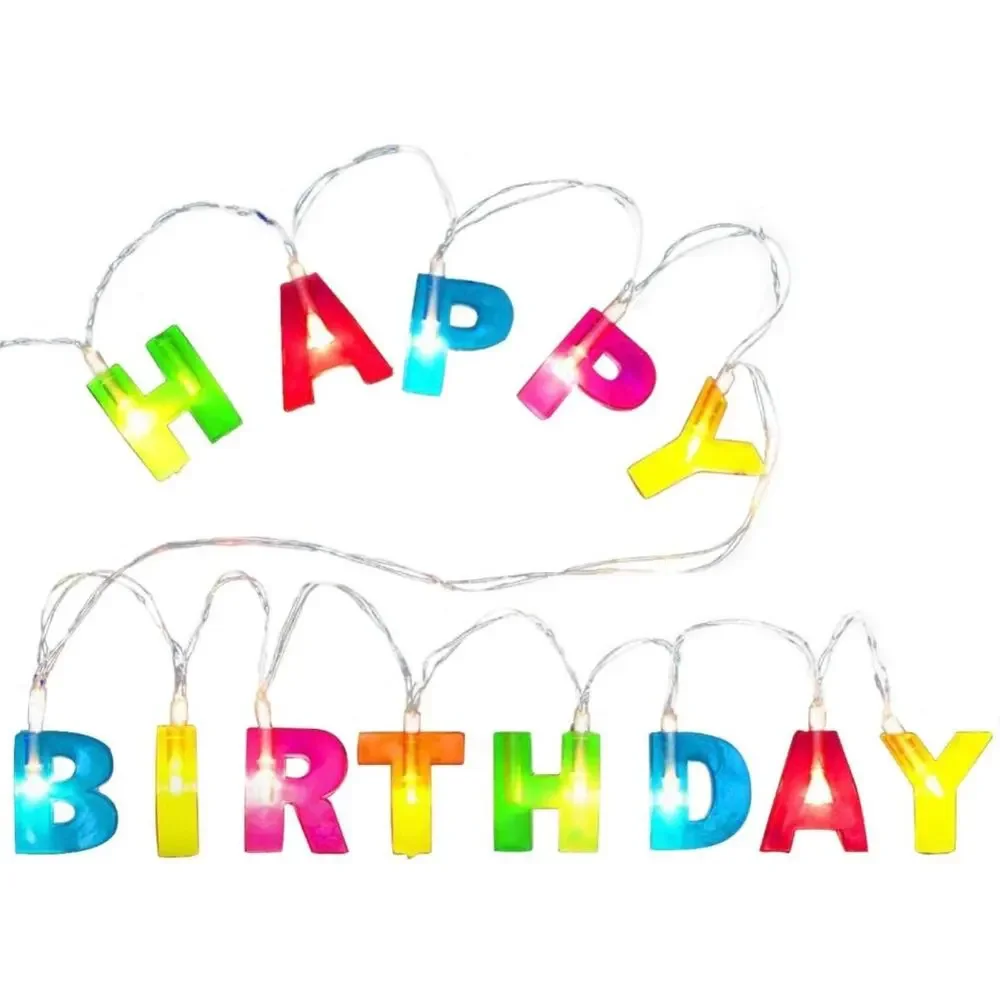 Happy birthday string light NWT